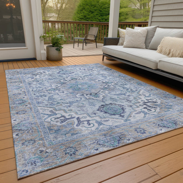 Addison Chantille ACN2163 Global Machine Made Traditional Blue Rug