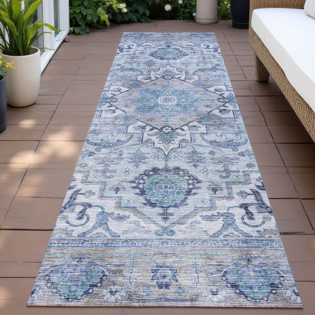 Addison Chantille ACN2163 Global Machine Made Traditional Blue Rug