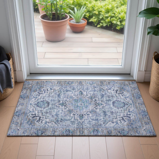 Addison Chantille ACN2163 Global Machine Made Traditional Blue Rug