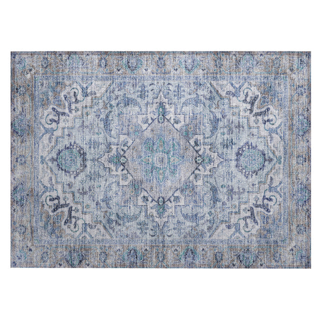 Addison Chantille ACN2163 Global Machine Made Traditional Blue Rug
