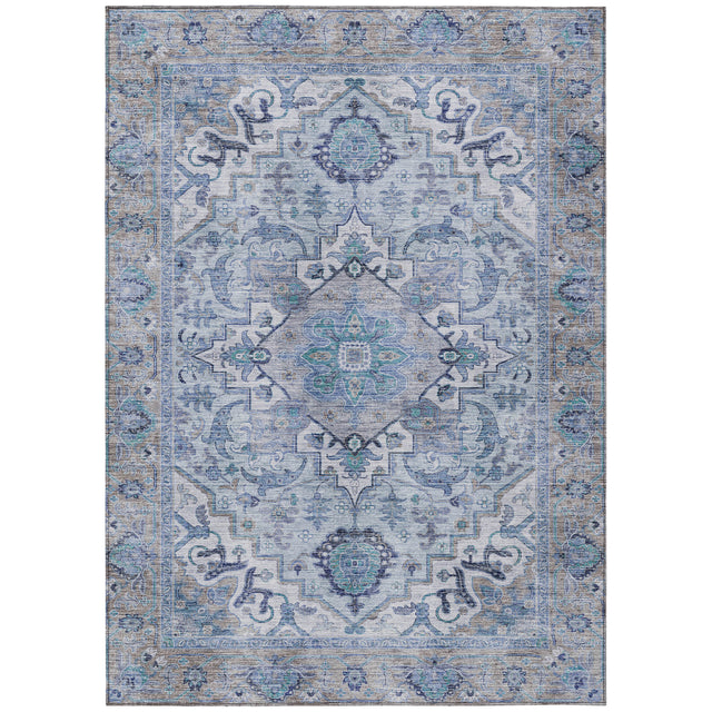 Addison Chantille ACN2163 Global Machine Made Traditional Blue Rug