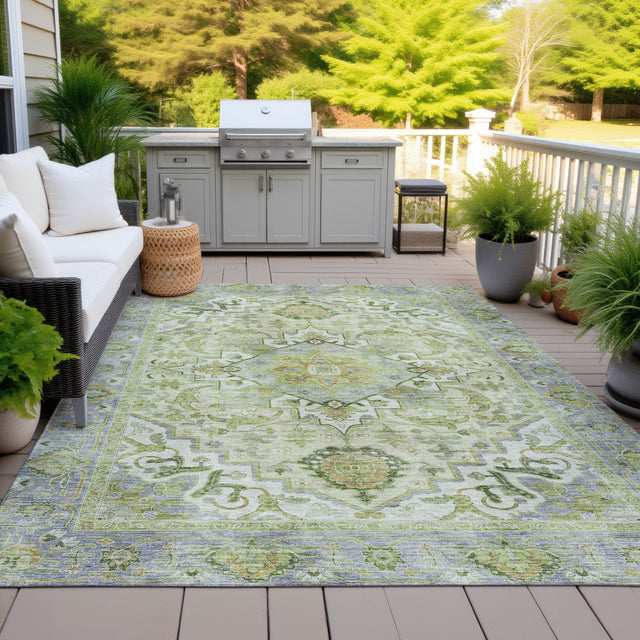 Addison Chantille ACN2163 Global Machine Made Traditional Green Rug