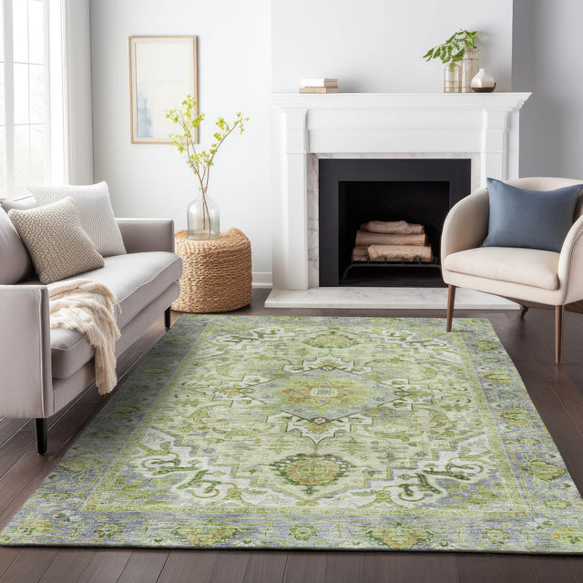 Addison Chantille ACN2163 Global Machine Made Traditional Green Rug