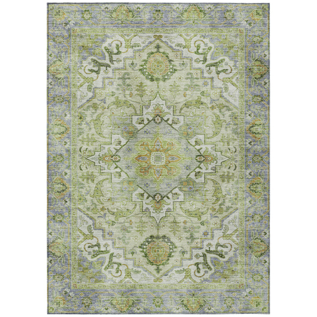 Addison Chantille ACN2163 Global Machine Made Traditional Green Rug