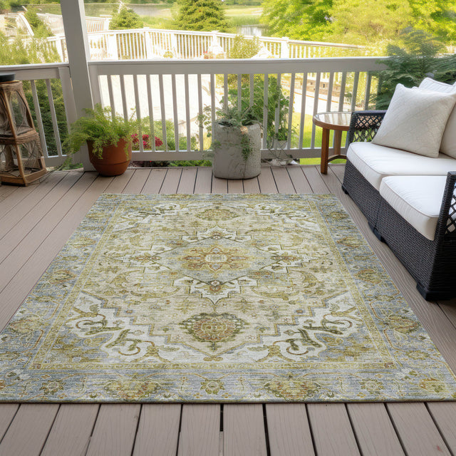 Addison Chantille ACN2163 Global Machine Made Traditional Khaki Rug