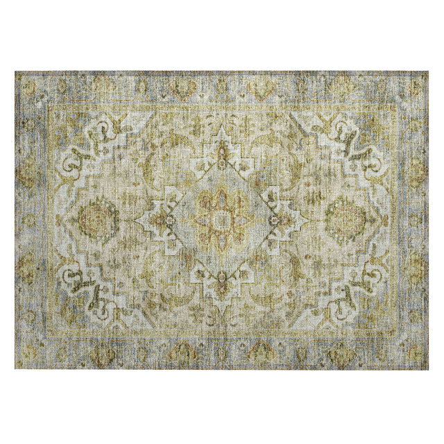 Addison Chantille ACN2163 Global Machine Made Traditional Khaki Rug