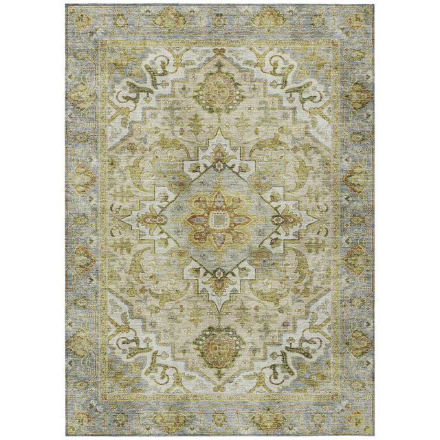 Addison Chantille ACN2163 Global Machine Made Traditional Khaki Rug