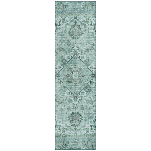 Addison Chantille ACN2164 Global Machine Made Traditional Teal Rug