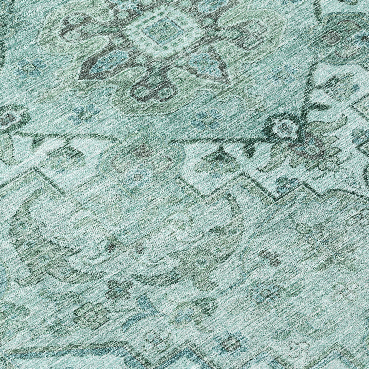 Addison Chantille ACN2164 Global Machine Made Traditional Teal Rug