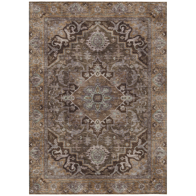 Addison Chantille ACN2165 Global Machine Made Traditional Brown Rug