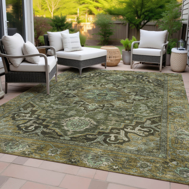 Addison Chantille ACN2165 Global Machine Made Traditional Olive Rug
