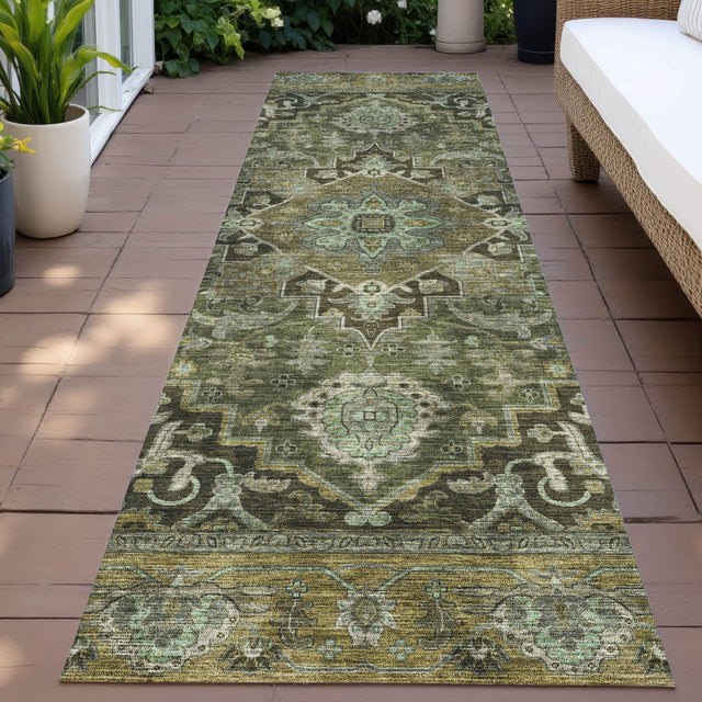 Addison Chantille ACN2165 Global Machine Made Traditional Olive Rug