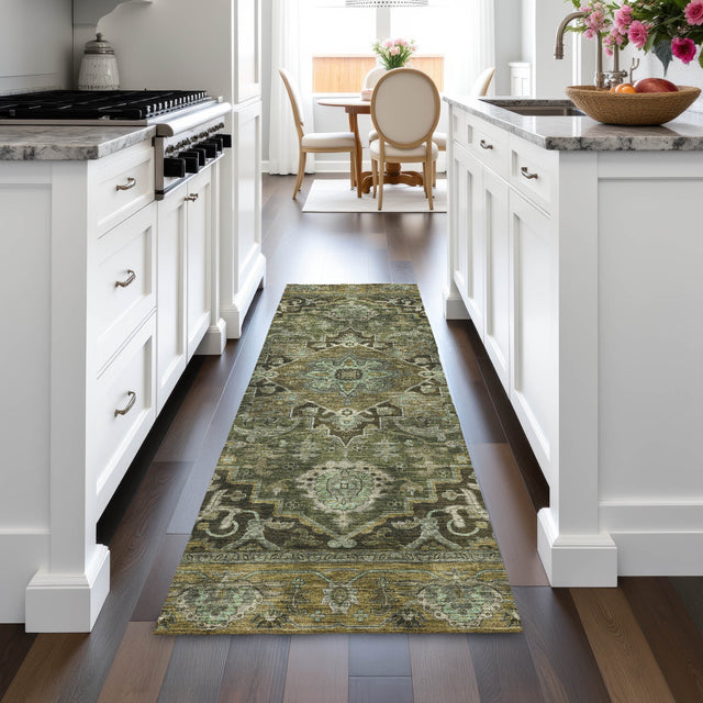 Addison Chantille ACN2165 Global Machine Made Traditional Olive Rug
