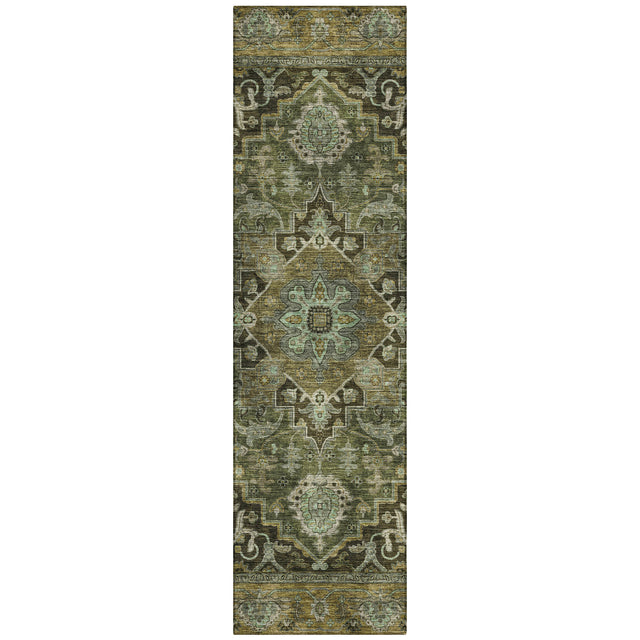 Addison Chantille ACN2165 Global Machine Made Traditional Olive Rug