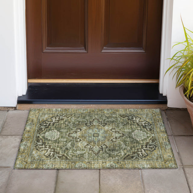 Addison Chantille ACN2165 Global Machine Made Traditional Olive Rug