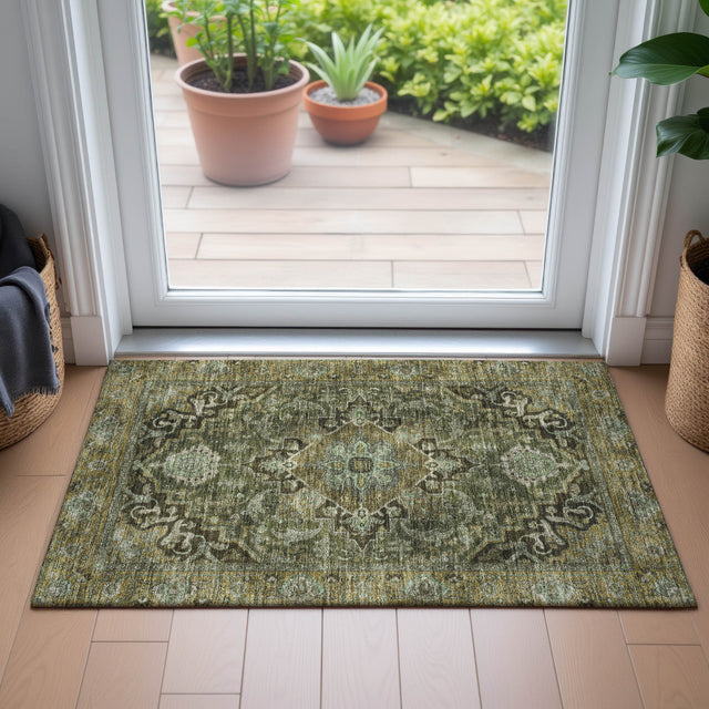 Addison Chantille ACN2165 Global Machine Made Traditional Olive Rug