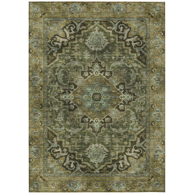 Addison Chantille ACN2165 Global Machine Made Traditional Olive Rug