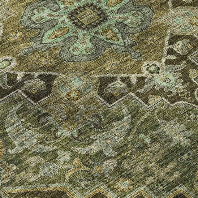Addison Chantille ACN2165 Global Machine Made Traditional Olive Rug