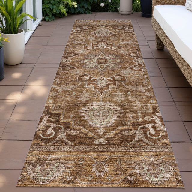 Addison Chantille ACN2165 Global Machine Made Traditional Terracotta Rug