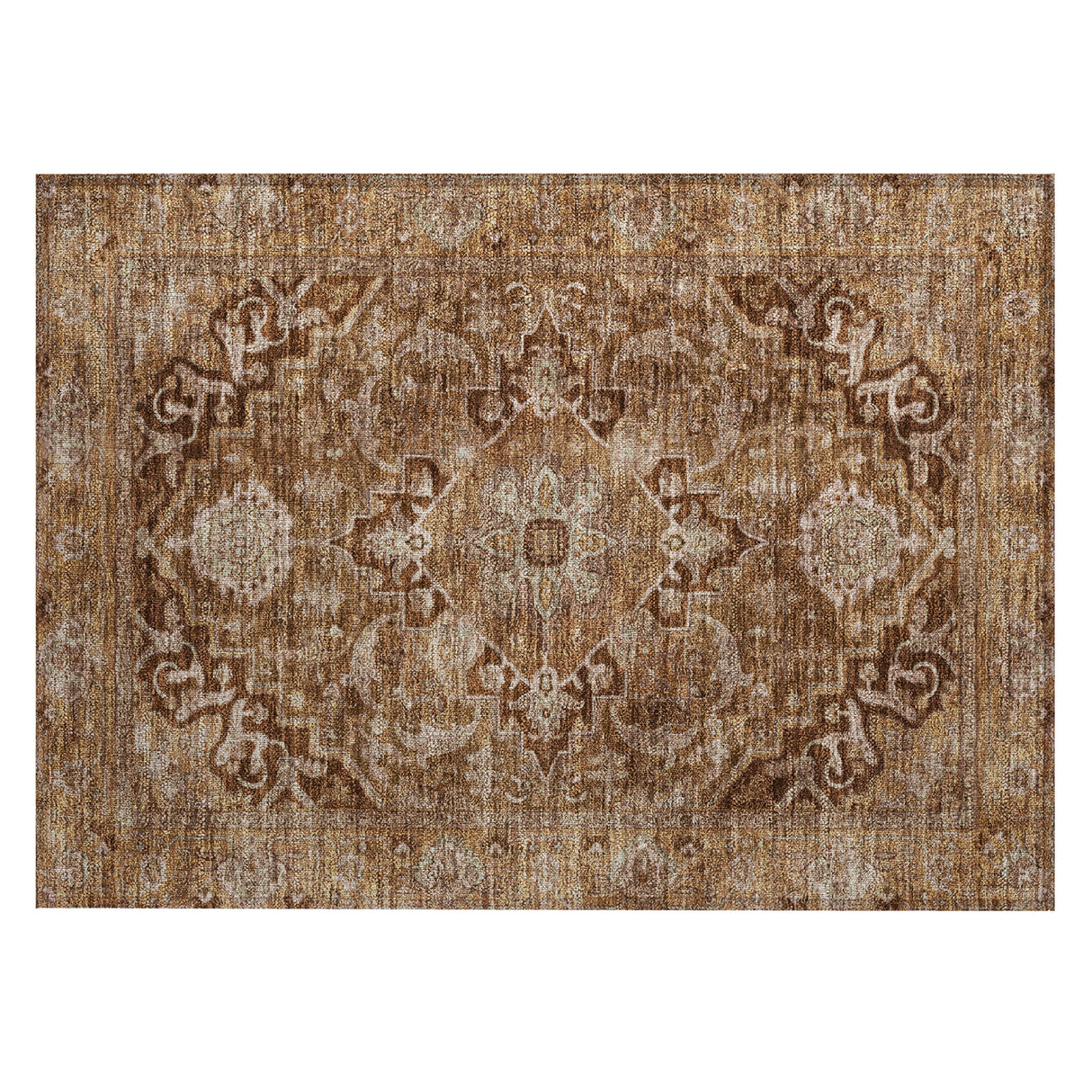 Addison Chantille ACN2165 Global Machine Made Traditional Terracotta Rug