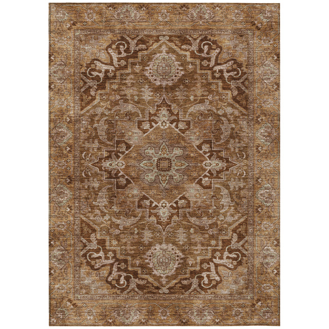 Addison Chantille ACN2165 Global Machine Made Traditional Terracotta Rug