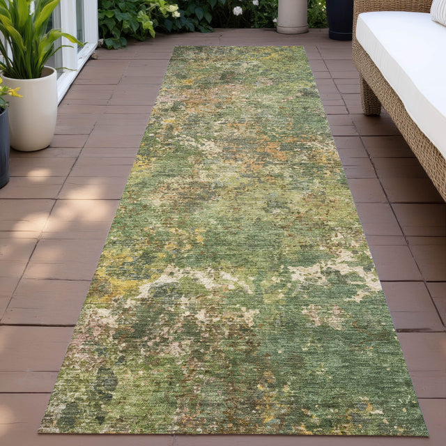 Addison Chantille ACN2166 Abstract Machine Made Transitional Aloe Rug