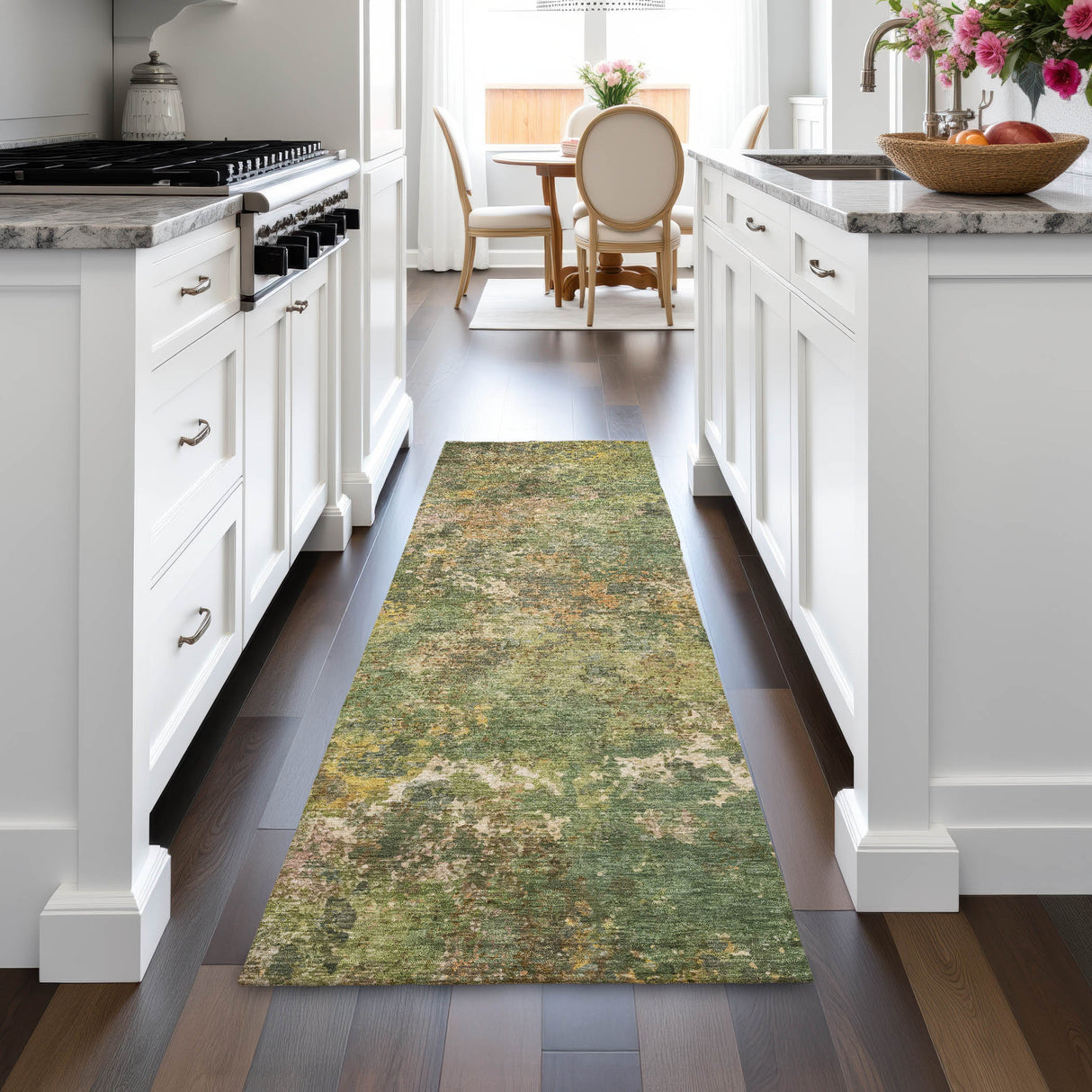 Addison Chantille ACN2166 Abstract Machine Made Transitional Aloe Rug