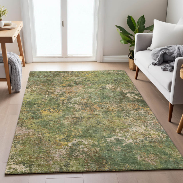 Addison Chantille ACN2166 Abstract Machine Made Transitional Aloe Rug