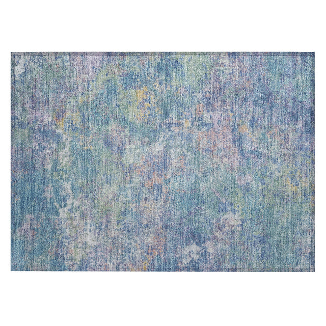 Addison Chantille ACN2166 Abstract Machine Made Transitional Aqua Rug