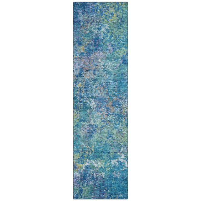 Addison Chantille ACN2166 Abstract Machine Made Transitional Blue Rug