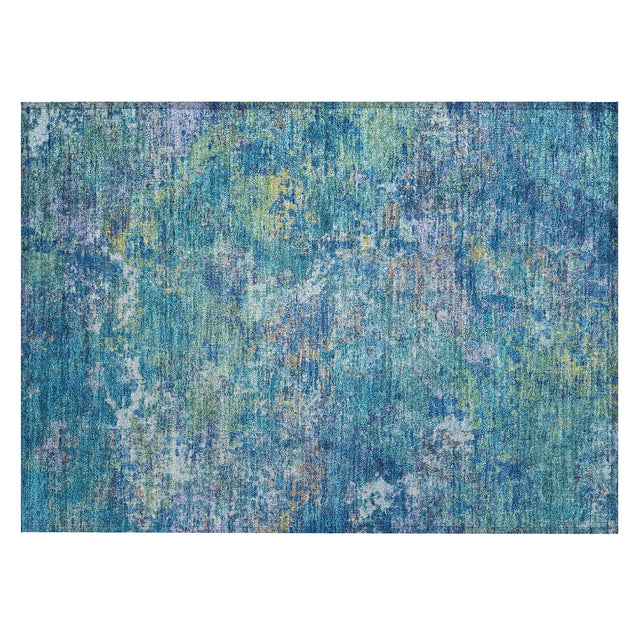 Addison Chantille ACN2166 Abstract Machine Made Transitional Blue Rug