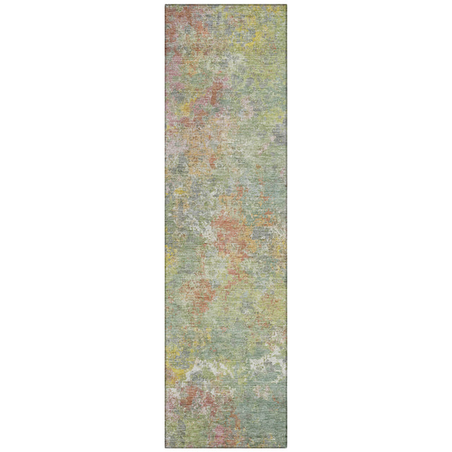 Addison Chantille ACN2166 Abstract Machine Made Transitional Green Rug