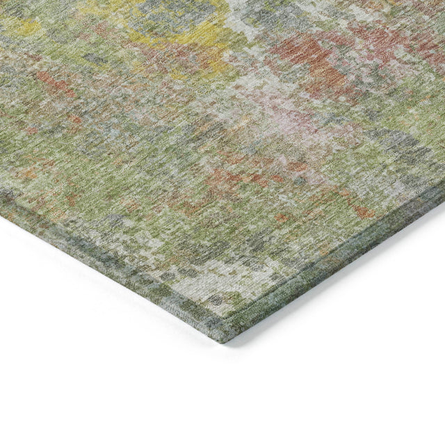 Addison Chantille ACN2166 Abstract Machine Made Transitional Green Rug