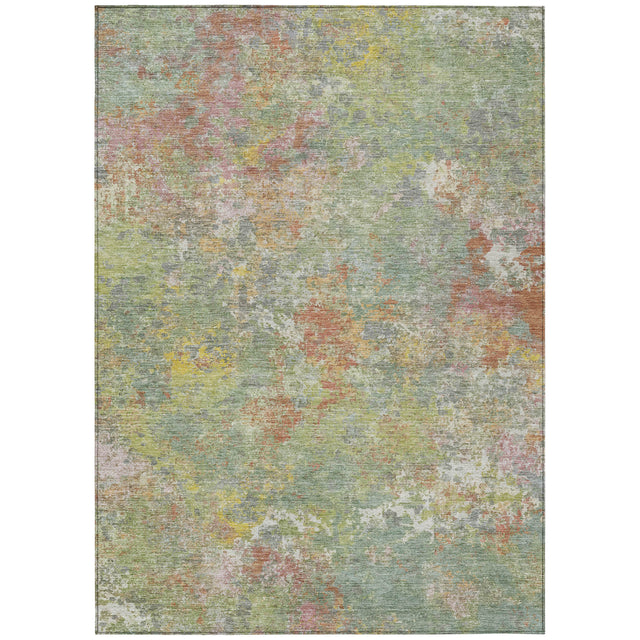 Addison Chantille ACN2166 Abstract Machine Made Transitional Green Rug
