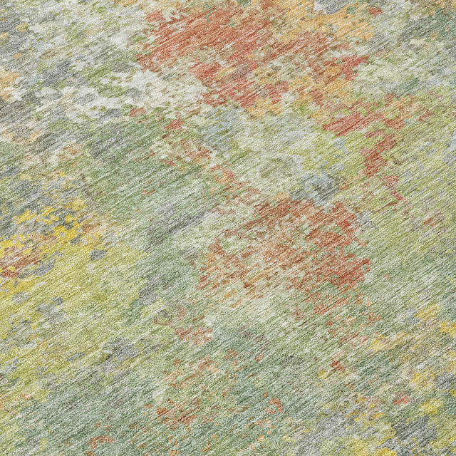 Addison Chantille ACN2166 Abstract Machine Made Transitional Green Rug