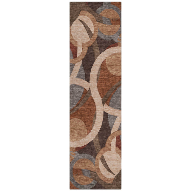 Addison Chantille ACN2167 Geometric Machine Made Transitional Burgundy Rug