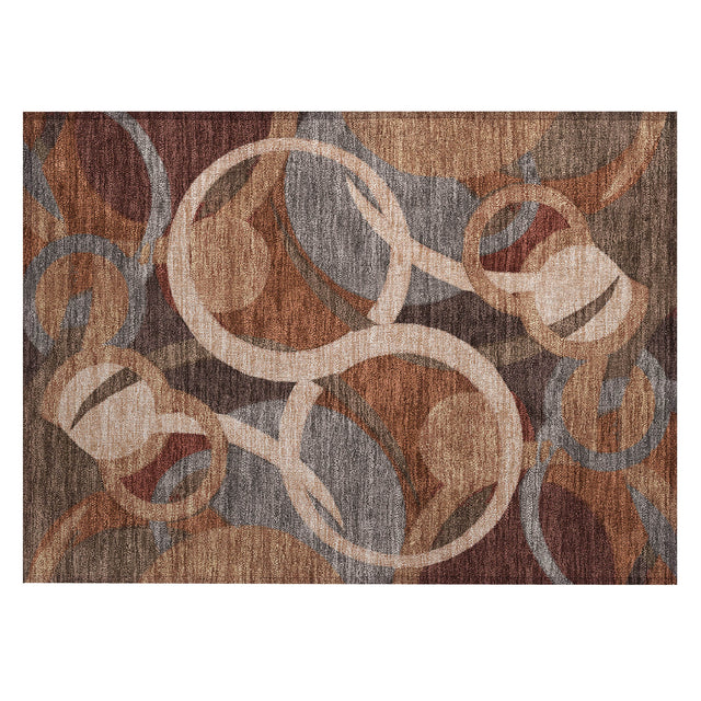 Addison Chantille ACN2167 Geometric Machine Made Transitional Burgundy Rug