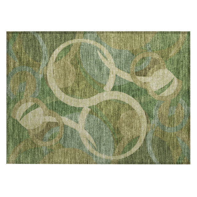 Addison Chantille ACN2167 Geometric Machine Made Transitional Green Rug