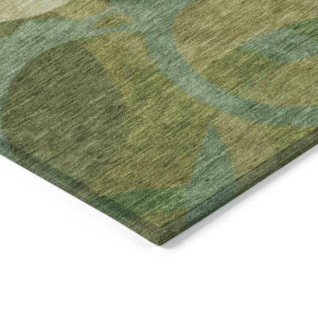 Addison Chantille ACN2167 Geometric Machine Made Transitional Green Rug