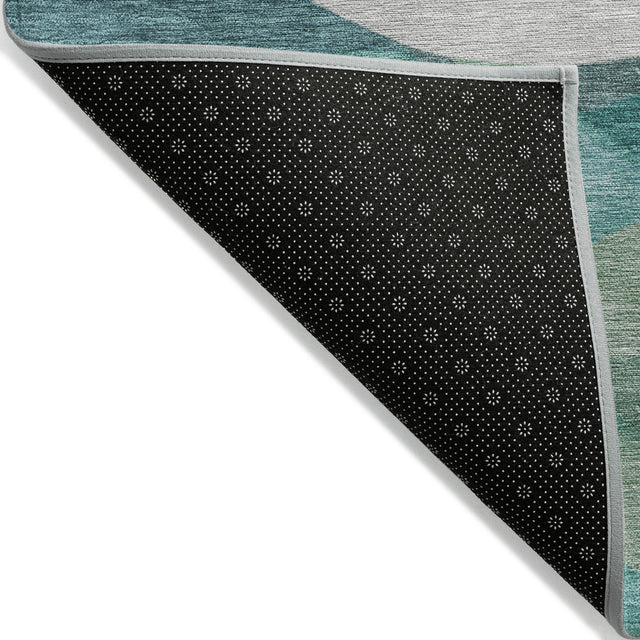 Addison Chantille ACN2167 Geometric Machine Made Transitional Teal Rug