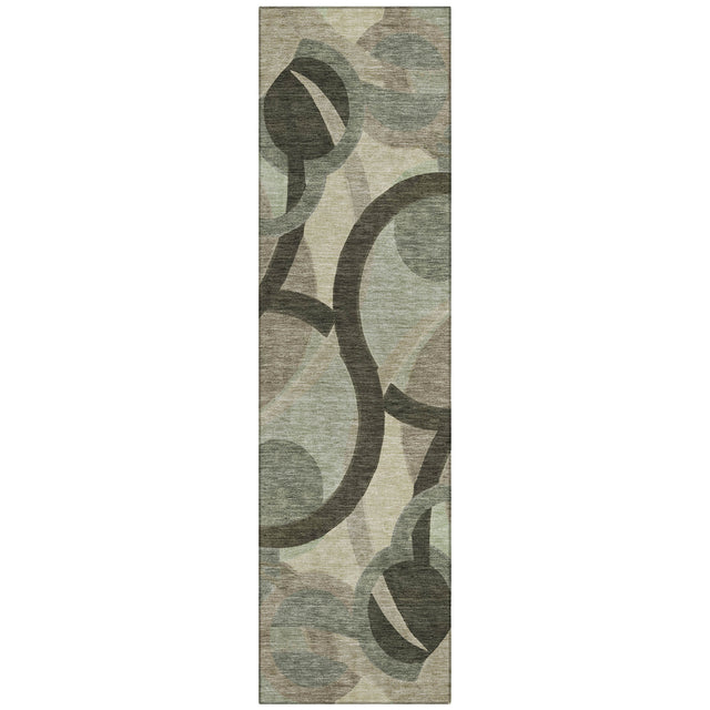 Addison Chantille ACN2168 Geometric Machine Made Transitional Brown Rug