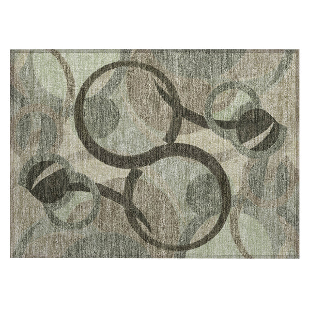 Addison Chantille ACN2168 Geometric Machine Made Transitional Brown Rug