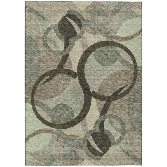 Addison Chantille ACN2168 Geometric Machine Made Transitional Brown Rug