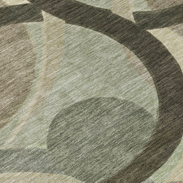 Addison Chantille ACN2168 Geometric Machine Made Transitional Brown Rug