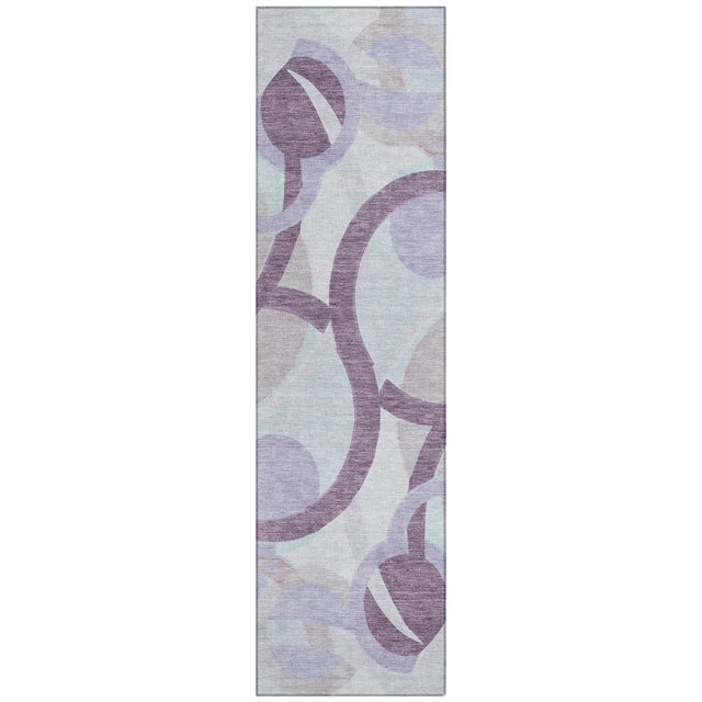 Addison Chantille ACN2168 Geometric Machine Made Transitional Plum Rug
