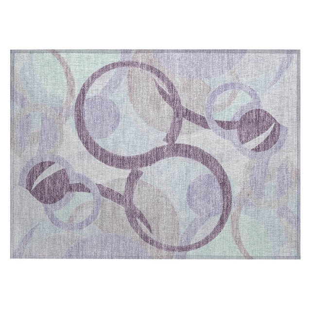 Addison Chantille ACN2168 Geometric Machine Made Transitional Plum Rug