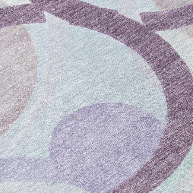 Addison Chantille ACN2168 Geometric Machine Made Transitional Plum Rug