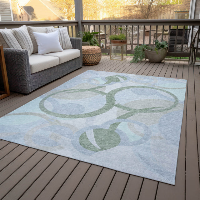 Addison Chantille ACN2168 Geometric Machine Made Transitional Sage Rug