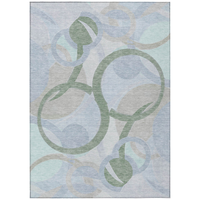 Addison Chantille ACN2168 Geometric Machine Made Transitional Sage Rug