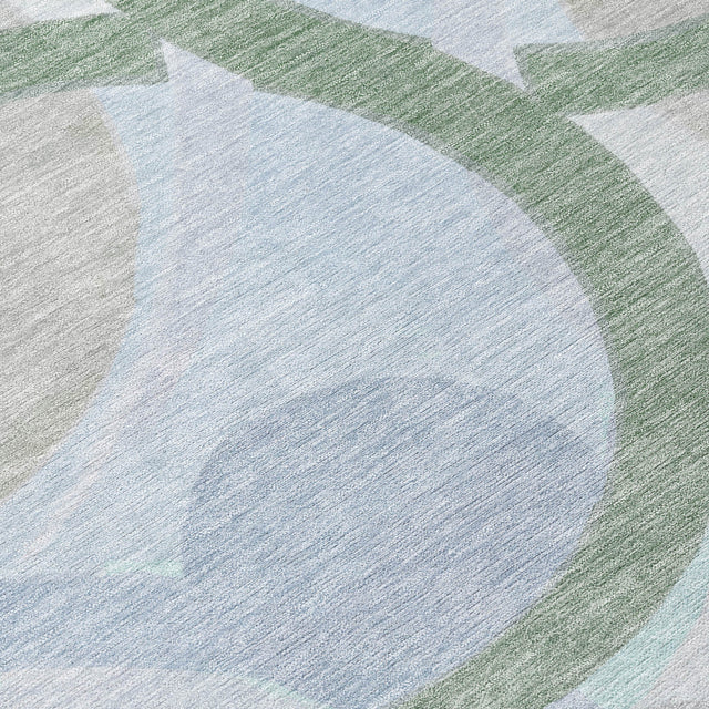 Addison Chantille ACN2168 Geometric Machine Made Transitional Sage Rug